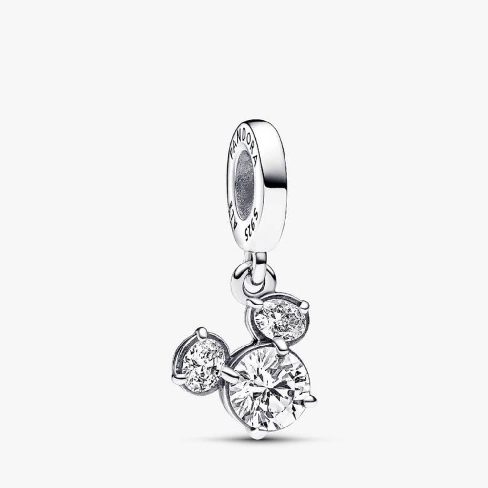 NWT Disney Mickey Mouse Sparkling Head Silhouette Dangle Charm